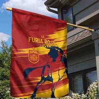 Spain La Furia Roja Garden Flag 2024 Tetracampeon Espana - Wonder Print Shop