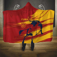 Spain La Furia Roja Hooded Blanket 2024 Tetracampeon Espana