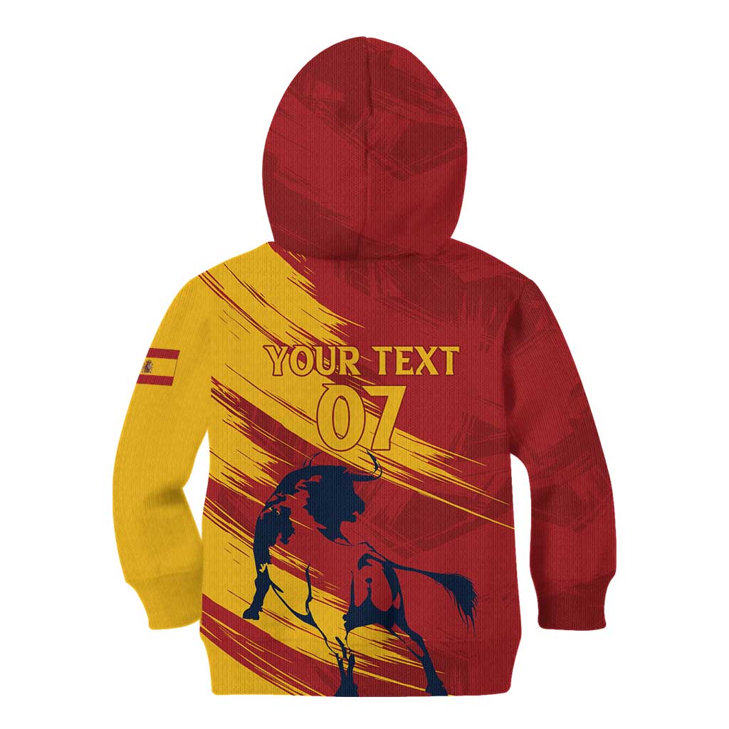 Spain La Furia Roja Custom Kid Hoodie 2024 Tetracampeon Espana - Wonder Print Shop