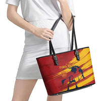 Spain La Furia Roja Leather Tote Bag 2024 Tetracampeon Espana - Wonder Print Shop