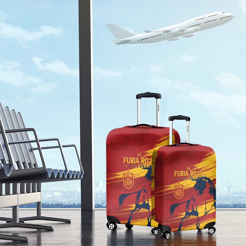 Spain La Furia Roja Luggage Cover 2024 Tetracampeon Espana - Wonder Print Shop