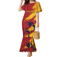 Spain La Furia Roja Custom Mermaid Dress 2024 Tetracampeon Espana - Wonder Print Shop