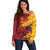 Spain La Furia Roja Custom Off Shoulder Sweater 2024 Tetracampeon Espana - Wonder Print Shop