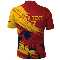 Spain La Furia Roja Custom Polo Shirt 2024 Tetracampeon Espana - Wonder Print Shop