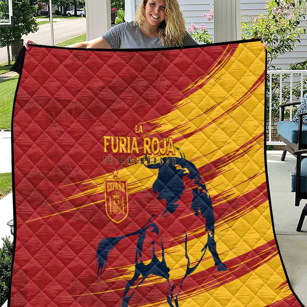 Spain La Furia Roja Quilt 2024 Tetracampeon Espana - Wonder Print Shop