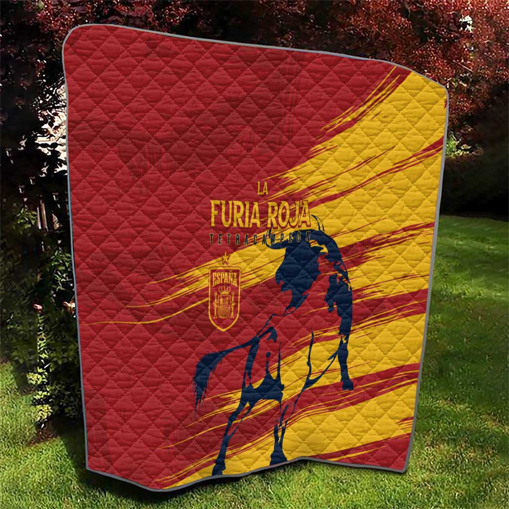 Spain La Furia Roja Quilt 2024 Tetracampeon Espana - Wonder Print Shop
