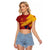 Spain La Furia Roja Custom Raglan Cropped T Shirt 2024 Tetracampeon Espana - Wonder Print Shop