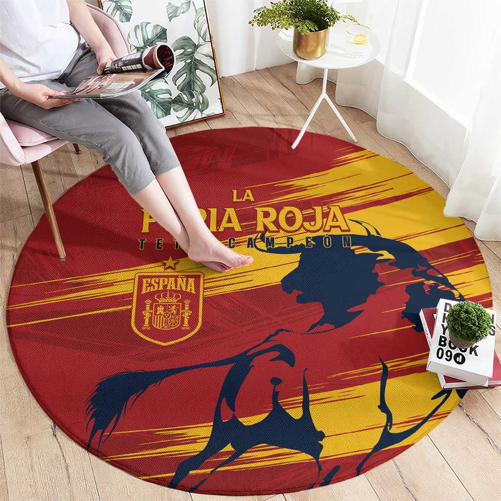 Spain La Furia Roja Round Carpet 2024 Tetracampeon Espana