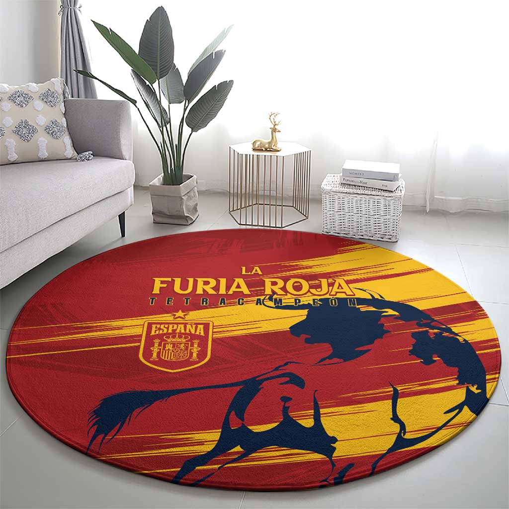 Spain La Furia Roja Round Carpet 2024 Tetracampeon Espana