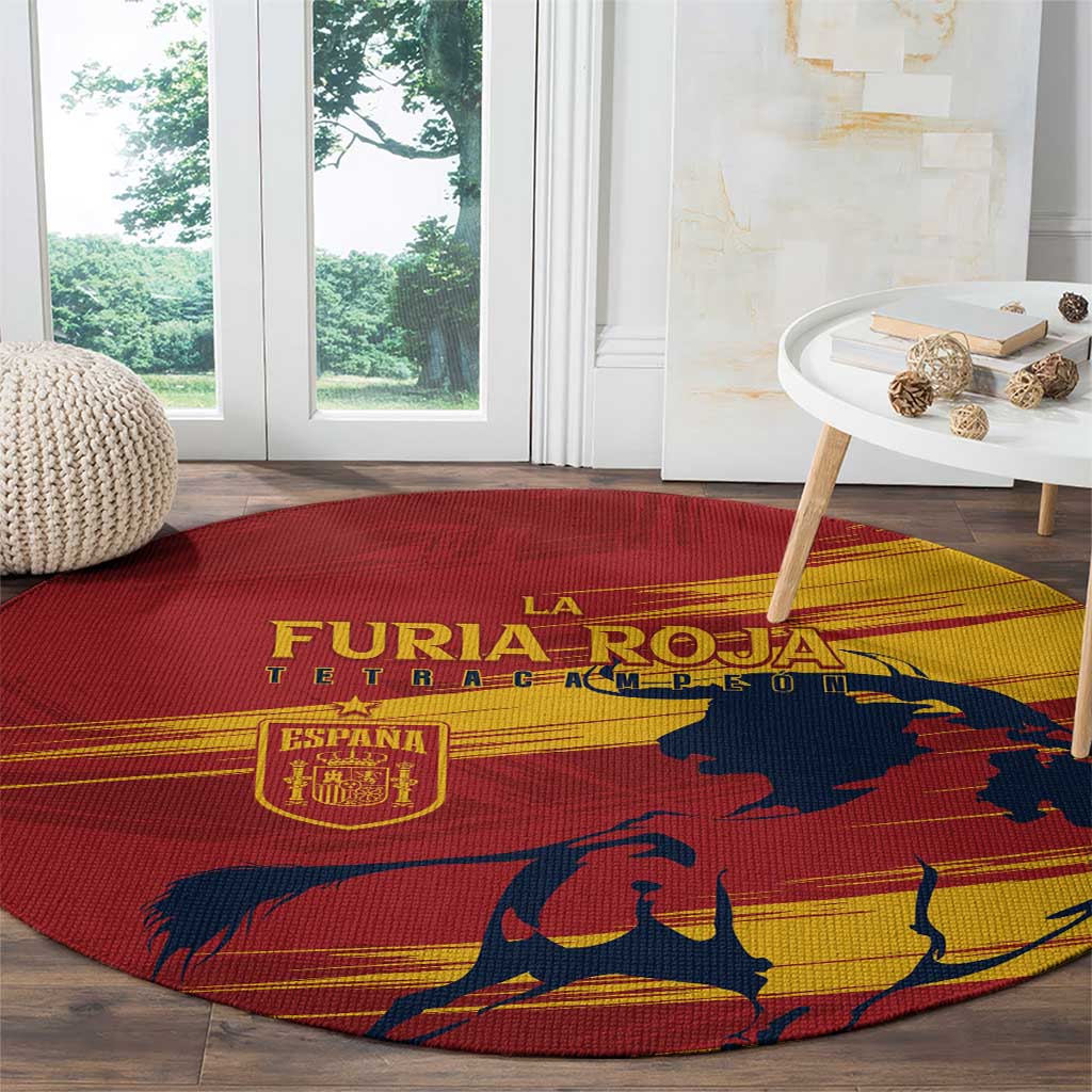 Spain La Furia Roja Round Carpet 2024 Tetracampeon Espana