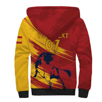 Spain La Furia Roja Custom Sherpa Hoodie 2024 Tetracampeon Espana - Wonder Print Shop