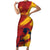 Spain La Furia Roja Custom Short Sleeve Bodycon Dress 2024 Tetracampeon Espana - Wonder Print Shop