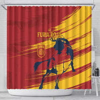 Spain La Furia Roja Shower Curtain 2024 Tetracampeon Espana