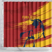 Spain La Furia Roja Shower Curtain 2024 Tetracampeon Espana