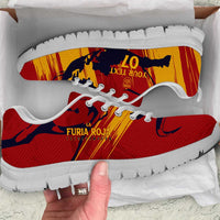 Spain La Furia Roja Custom Sneakers 2024 Tetracampeon Espana - Wonder Print Shop