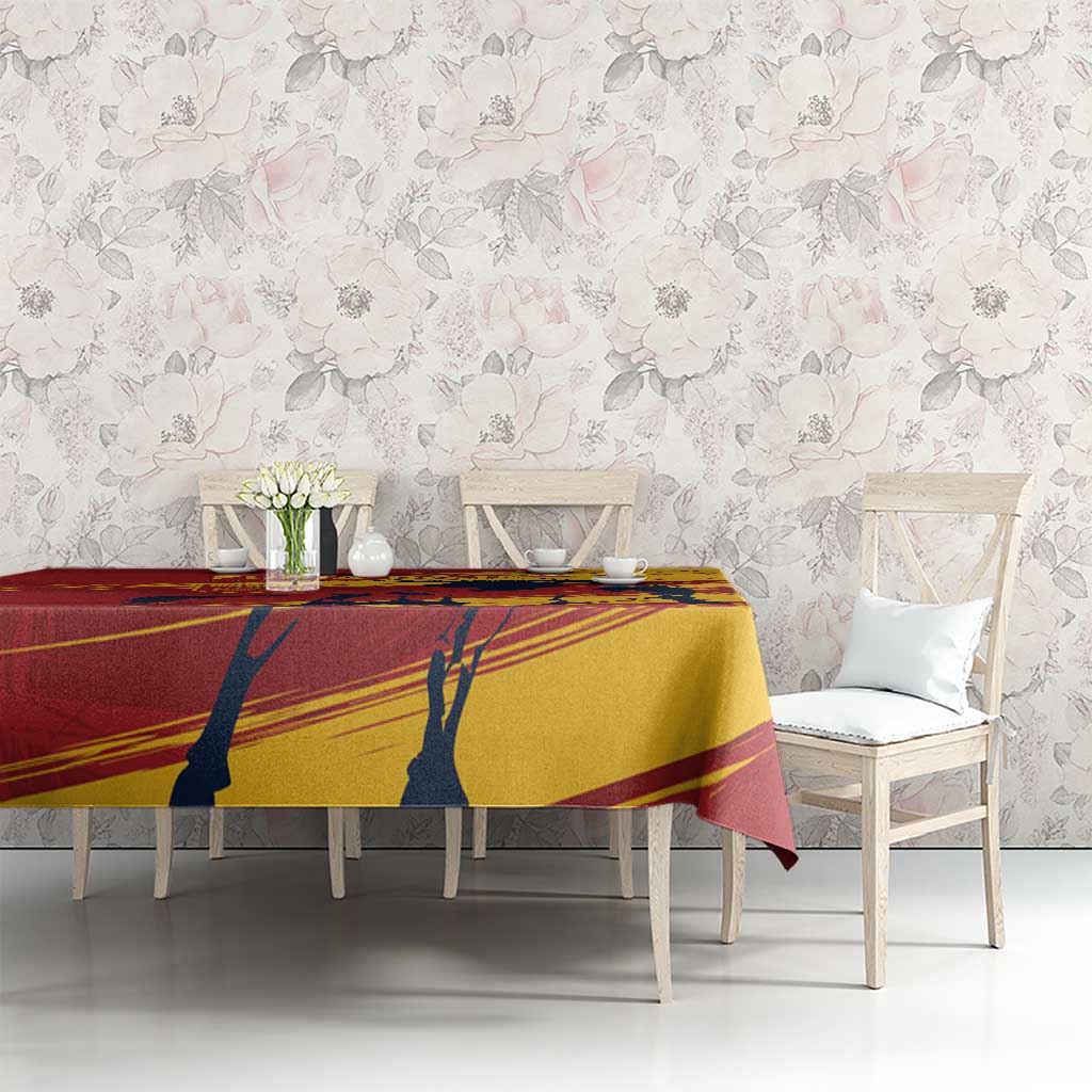 Spain La Furia Roja Tablecloth 2024 Tetracampeon Espana - Wonder Print Shop
