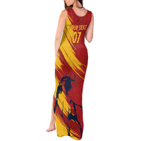Spain La Furia Roja Custom Tank Maxi Dress 2024 Tetracampeon Espana - Wonder Print Shop