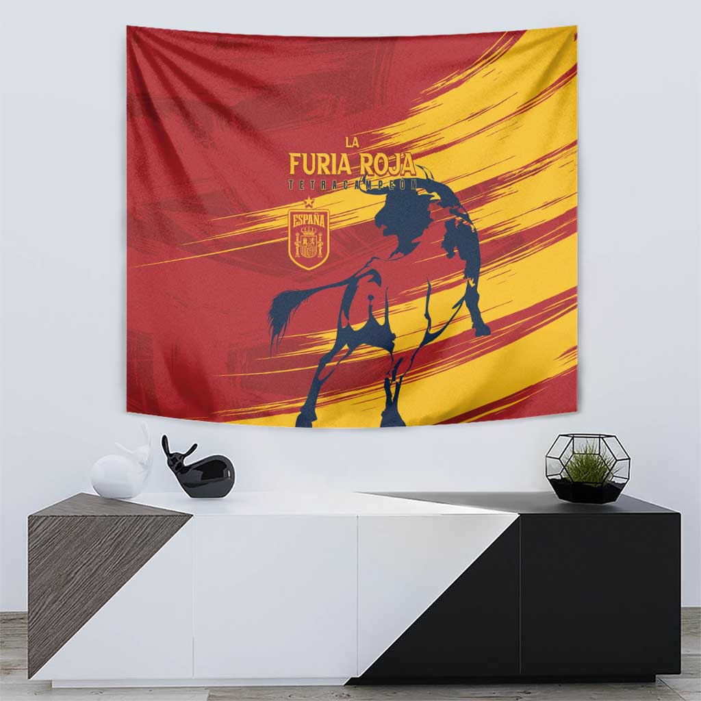 Spain La Furia Roja Tapestry 2024 Tetracampeon Espana - Wonder Print Shop
