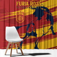 Spain La Furia Roja Window Curtain 2024 Tetracampeon Espana - Wonder Print Shop