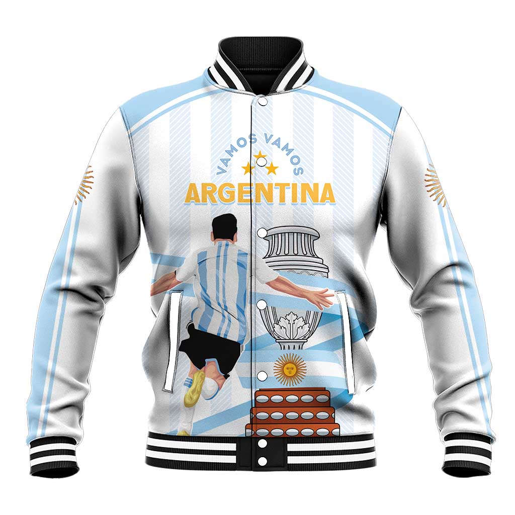 Argentina Campeones Custom Baseball Jacket Vamos Vamos Albiceleste LT7 - Wonder Print Shop