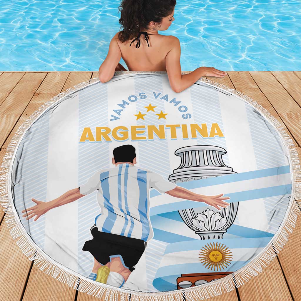 Argentina Campeones Beach Blanket Vamos Vamos Albiceleste LT7 - Wonder Print Shop
