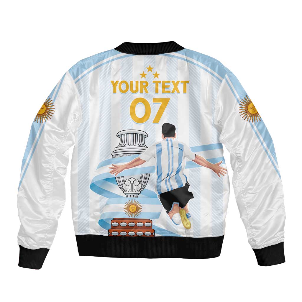 Argentina Campeones Custom Bomber Jacket Vamos Vamos Albiceleste LT7 - Wonder Print Shop