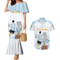 Argentina Campeones Custom Couples Matching Mermaid Dress and Hawaiian Shirt Vamos Vamos Albiceleste LT7 - Wonder Print Shop