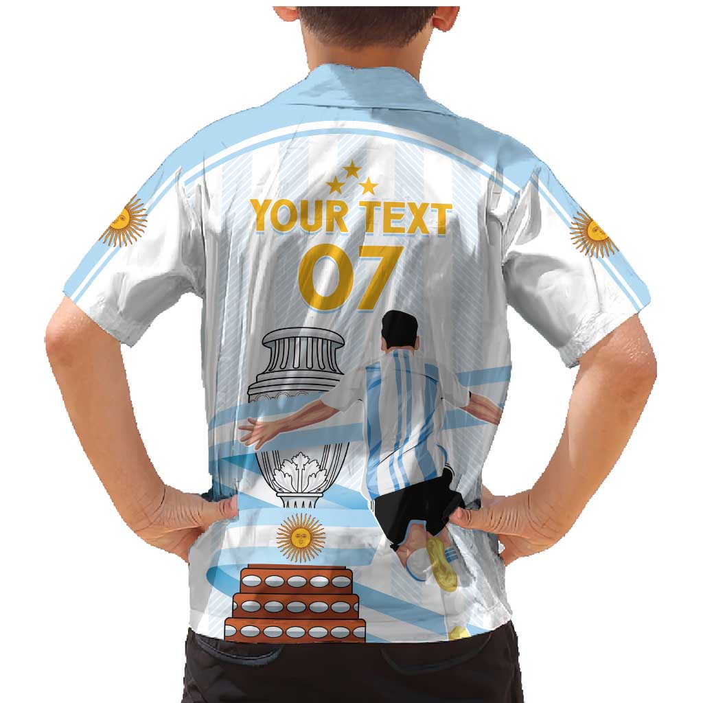 Argentina Campeones Custom Family Matching Mermaid Dress and Hawaiian Shirt Vamos Vamos Albiceleste LT7 - Wonder Print Shop