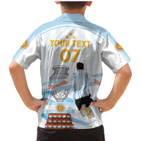 Argentina Campeones Custom Family Matching Mermaid Dress and Hawaiian Shirt Vamos Vamos Albiceleste LT7 - Wonder Print Shop