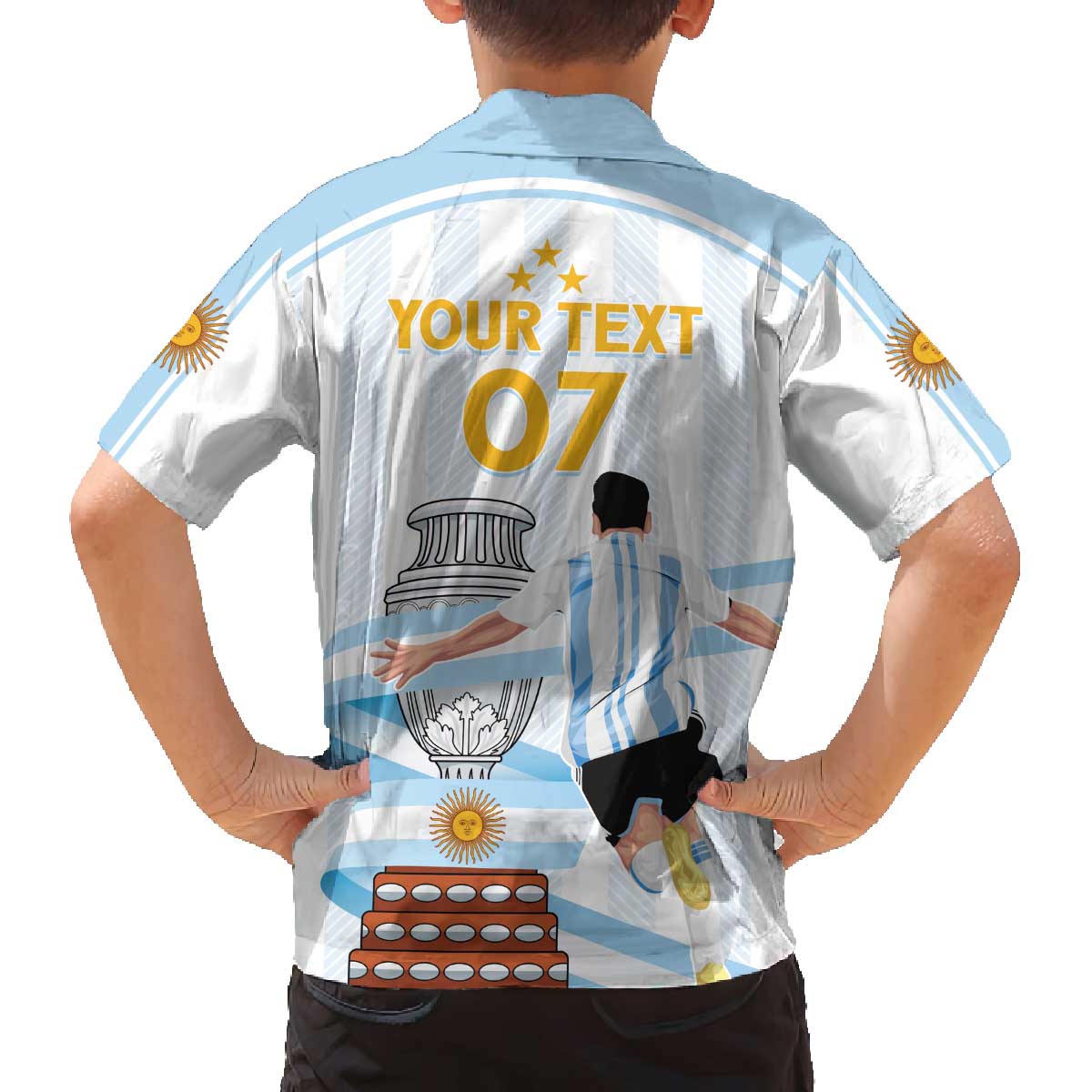 Argentina Campeones Custom Family Matching Puletasi and Hawaiian Shirt Vamos Vamos Albiceleste - Wonder Print Shop