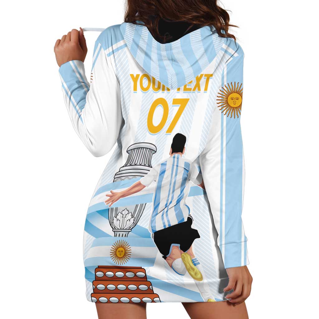 Argentina Campeones Custom Hoodie Dress Vamos Vamos Albiceleste - Wonder Print Shop