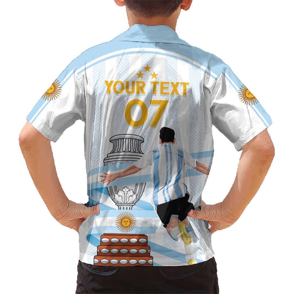 Argentina Campeones Custom Kid Hawaiian Shirt Vamos Vamos Albiceleste - Wonder Print Shop