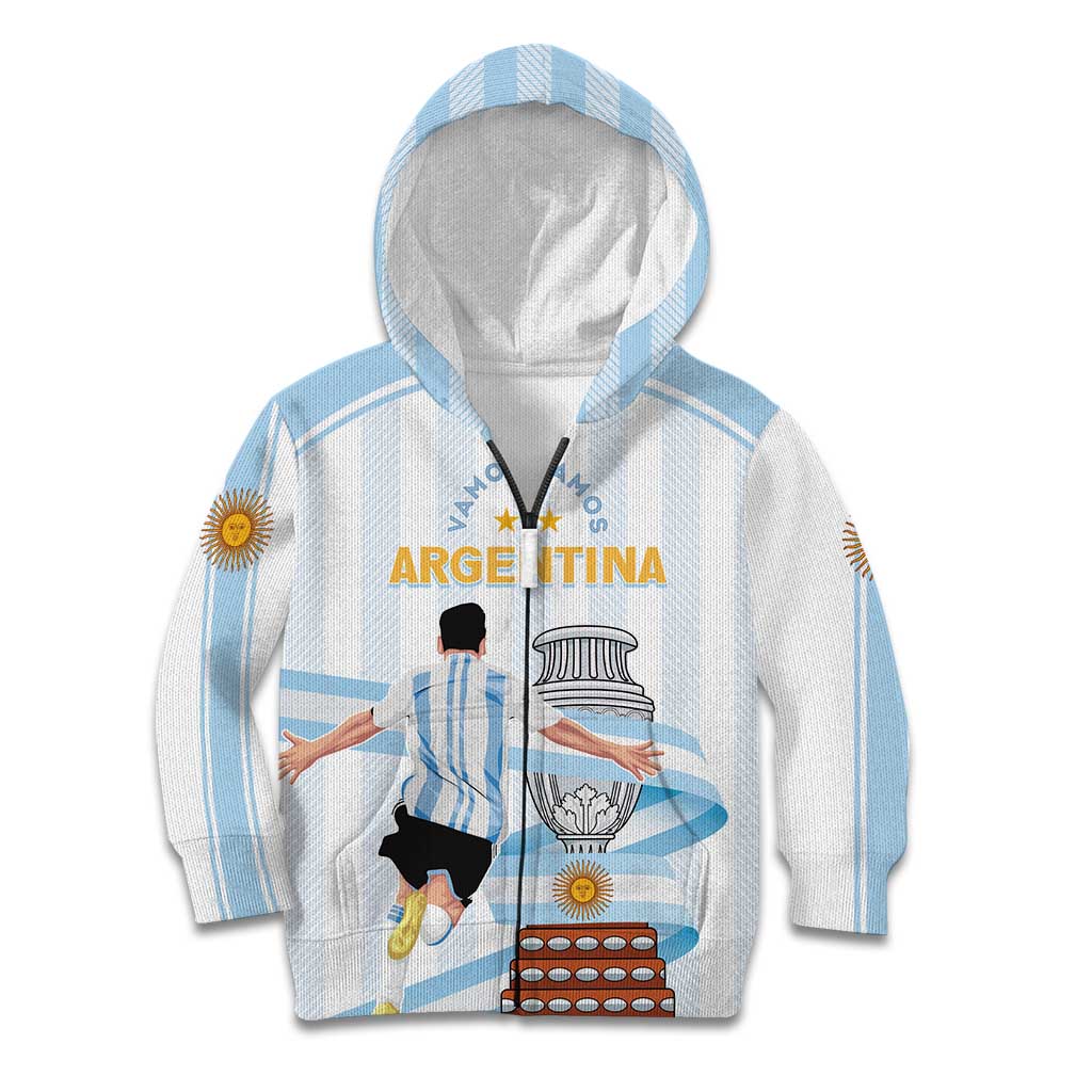 Argentina Campeones Custom Kid Hoodie Vamos Vamos Albiceleste - Wonder Print Shop