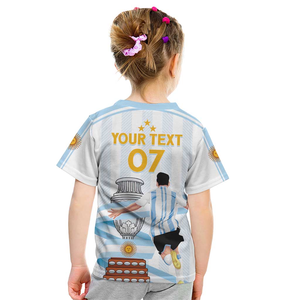 Argentina Campeones Custom Kid T Shirt Vamos Vamos Albiceleste - Wonder Print Shop