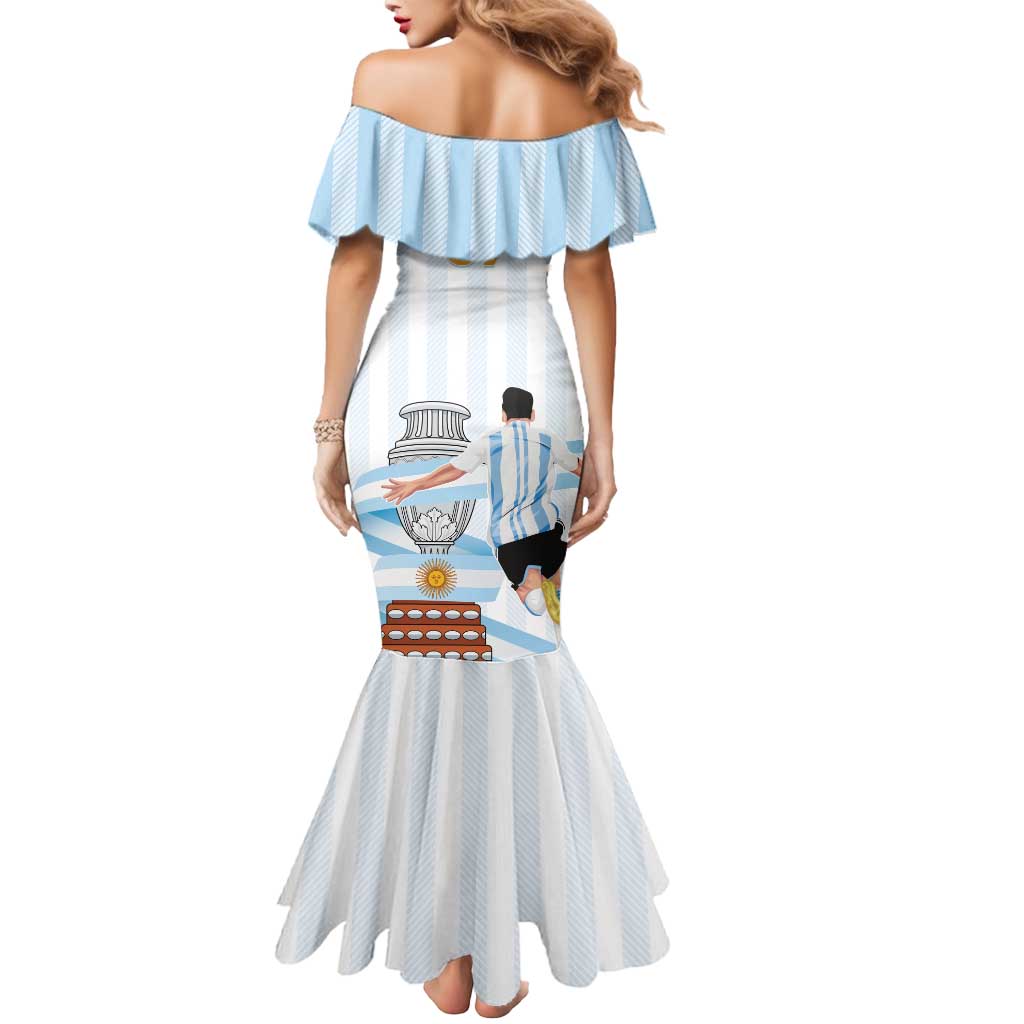Argentina Campeones Custom Mermaid Dress Vamos Vamos Albiceleste - Wonder Print Shop