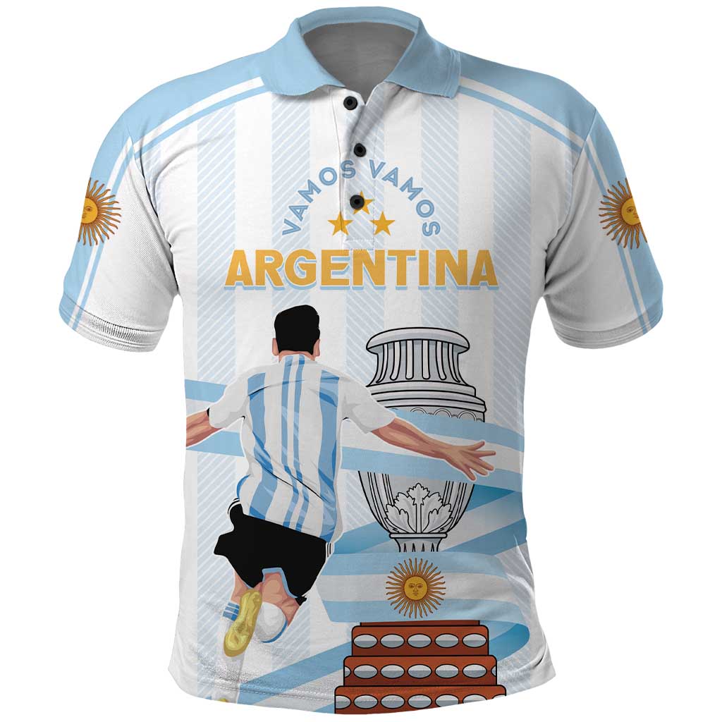 Argentina Campeones Custom Polo Shirt Vamos Vamos Albiceleste - Wonder Print Shop