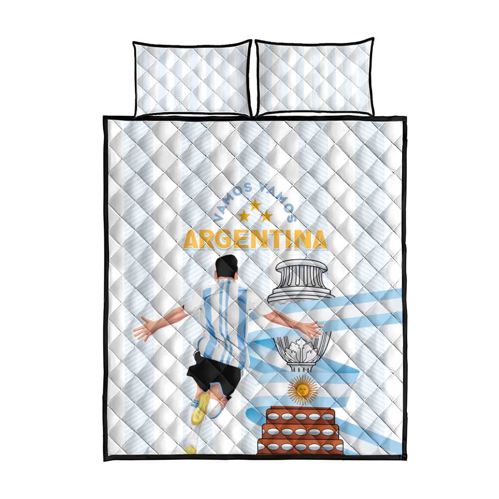 Argentina Campeones Quilt Bed Set Vamos Vamos Albiceleste - Wonder Print Shop