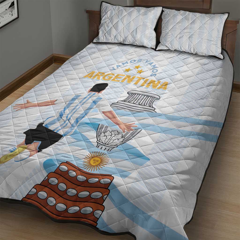 Argentina Campeones Quilt Bed Set Vamos Vamos Albiceleste - Wonder Print Shop