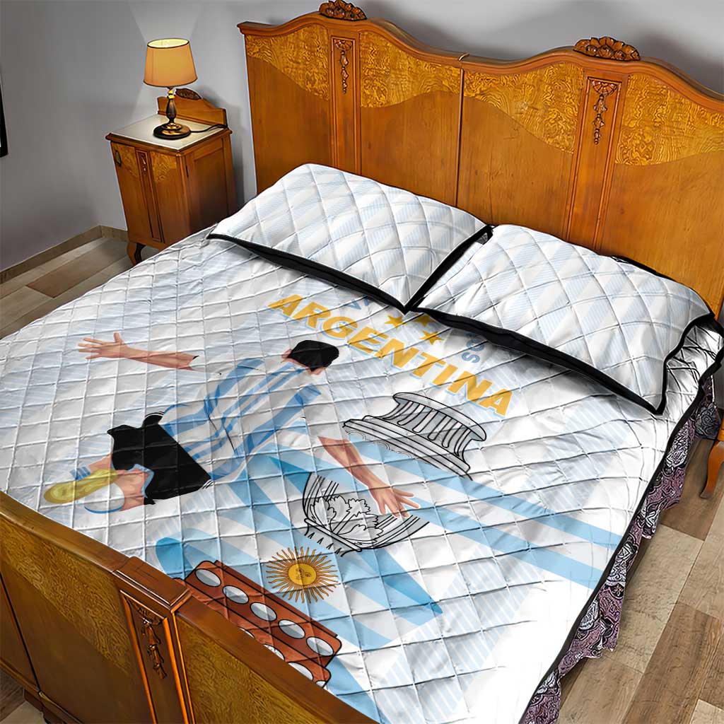 Argentina Campeones Quilt Bed Set Vamos Vamos Albiceleste - Wonder Print Shop