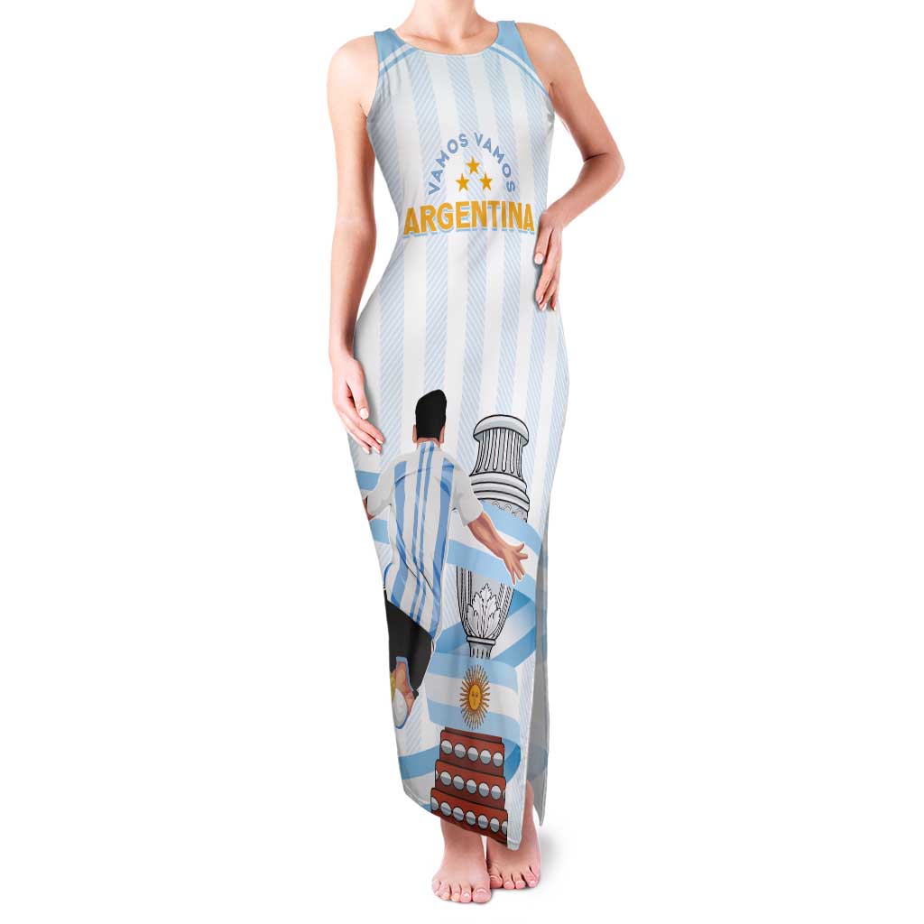Argentina Campeones Custom Tank Maxi Dress Vamos Vamos Albiceleste - Wonder Print Shop