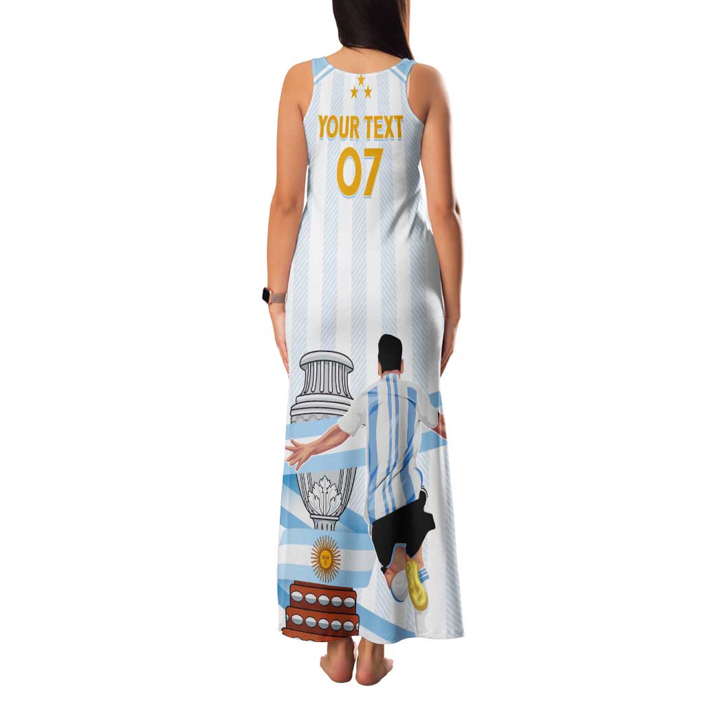 Argentina Campeones Custom Tank Maxi Dress Vamos Vamos Albiceleste - Wonder Print Shop