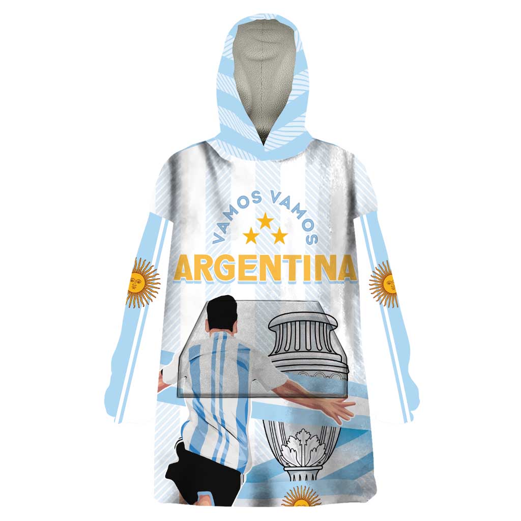 Argentina Campeones Custom Wearable Blanket Hoodie Vamos Vamos Albiceleste - Wonder Print Shop