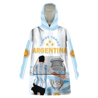 Argentina Campeones Custom Wearable Blanket Hoodie Vamos Vamos Albiceleste - Wonder Print Shop