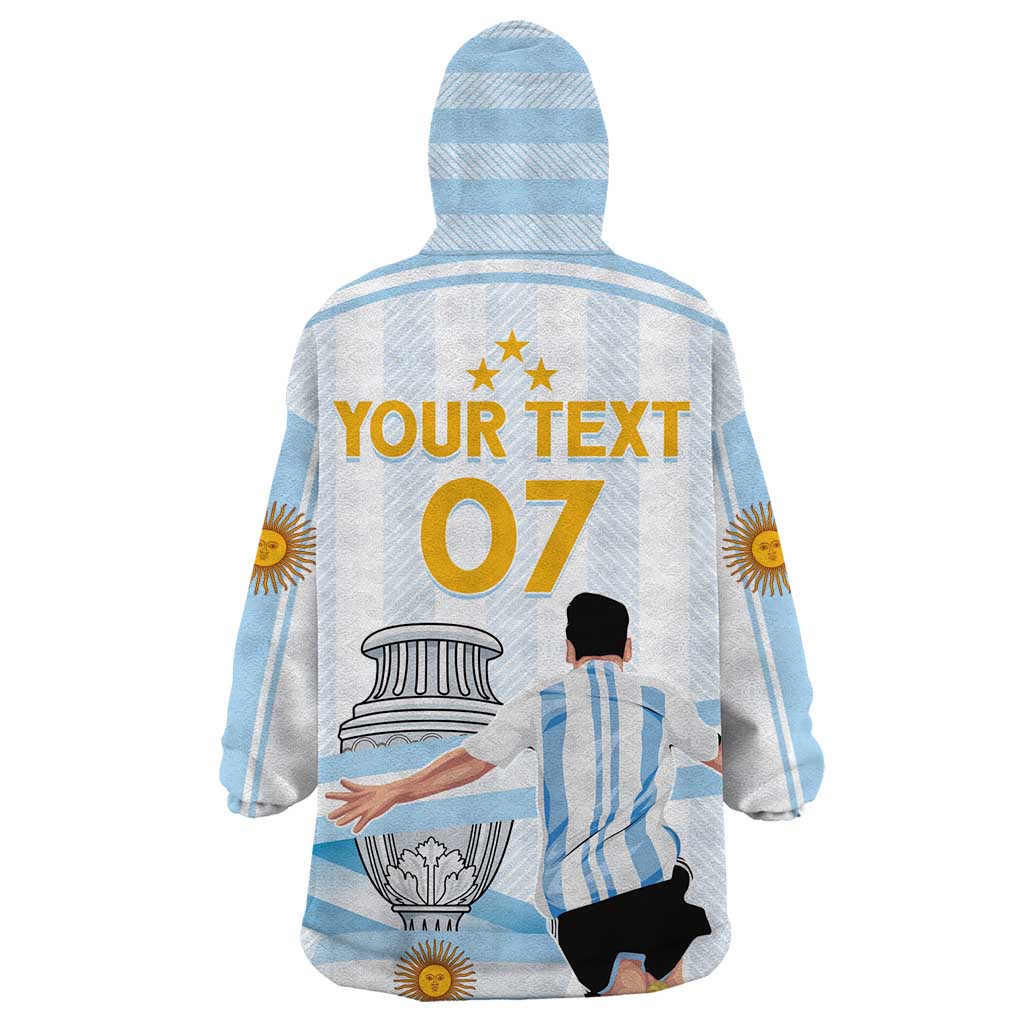 Argentina Campeones Custom Wearable Blanket Hoodie Vamos Vamos Albiceleste - Wonder Print Shop
