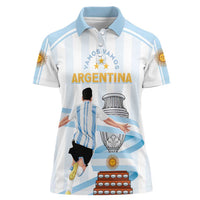 Argentina Campeones Custom Women Polo Shirt Vamos Vamos Albiceleste - Wonder Print Shop