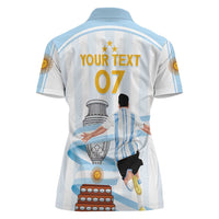 Argentina Campeones Custom Women Polo Shirt Vamos Vamos Albiceleste - Wonder Print Shop