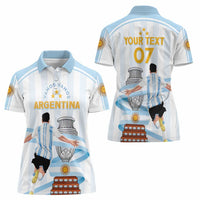 Argentina Campeones Custom Women Polo Shirt Vamos Vamos Albiceleste - Wonder Print Shop