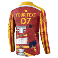 Spain Campeones Custom Button Sweatshirt Reyes de Europa LT7 - Wonder Print Shop