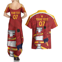 Spain Campeones Custom Couples Matching Summer Maxi Dress and Hawaiian Shirt Reyes de Europa LT7 - Wonder Print Shop