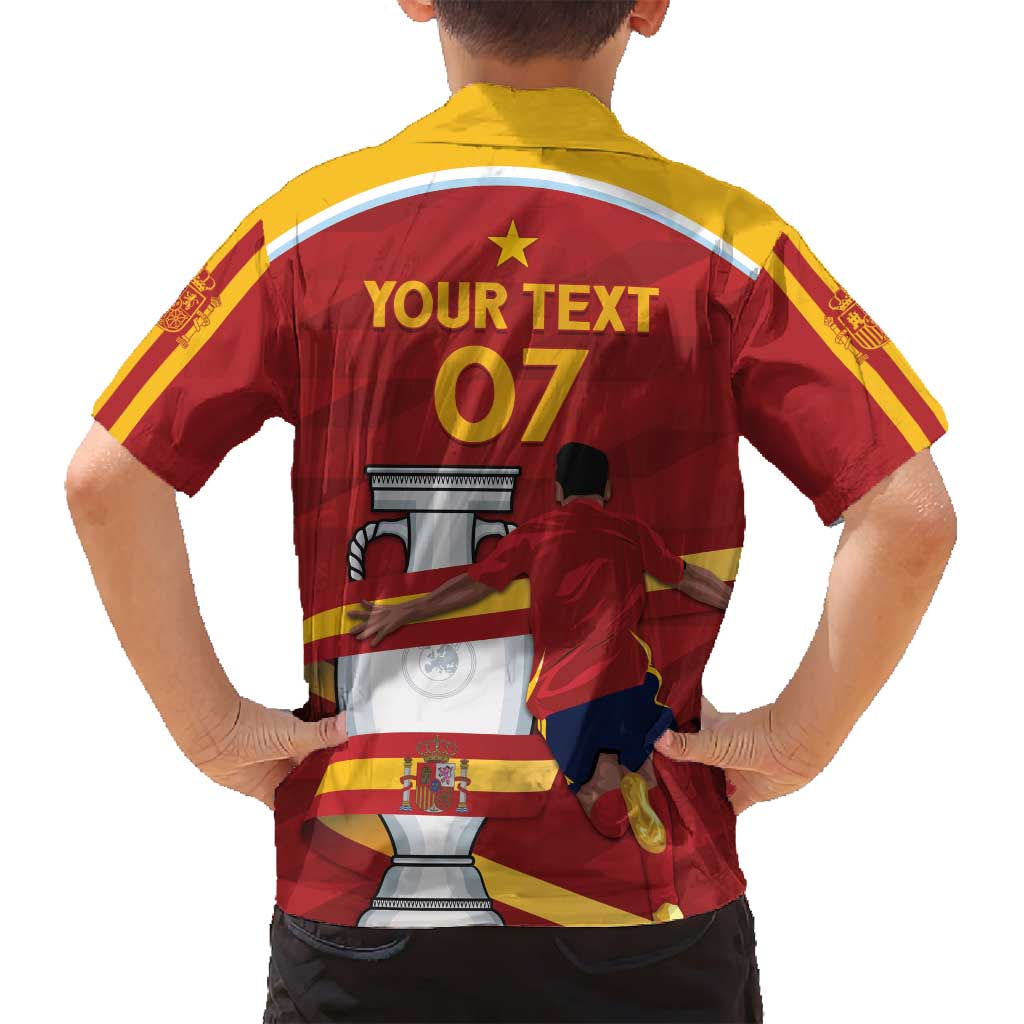 Spain Campeones Custom Family Matching Off Shoulder Maxi Dress and Hawaiian Shirt Reyes de Europa LT7 - Wonder Print Shop